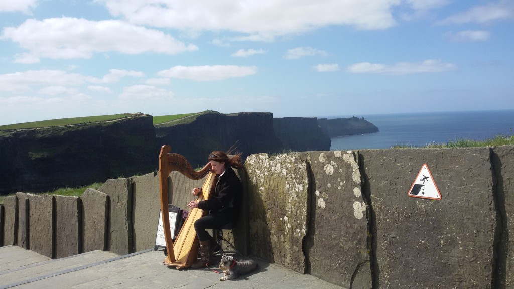 Escursione alle Cliffs of Moher, arpista sulle scogliere