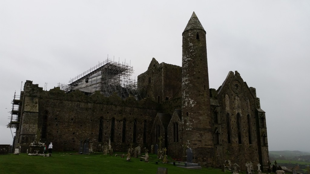 The impressive round tower and chapel on the Rock