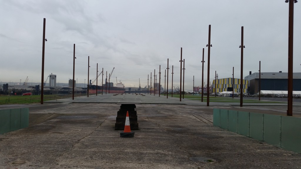 The slipway where the Titanic was launched. Belfast City