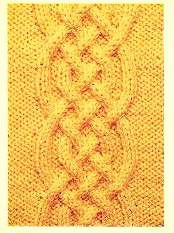 Braid on the Aran sweater to represent the Fisherman's ropes