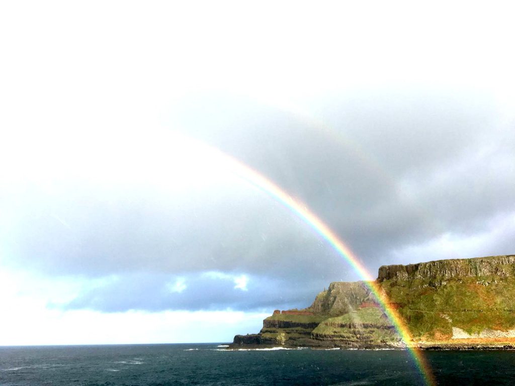 Rainbow at the Giants Causeway, Giants causeway tour from Dublin