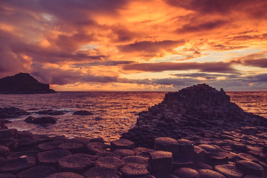 Giant's causeway sunset